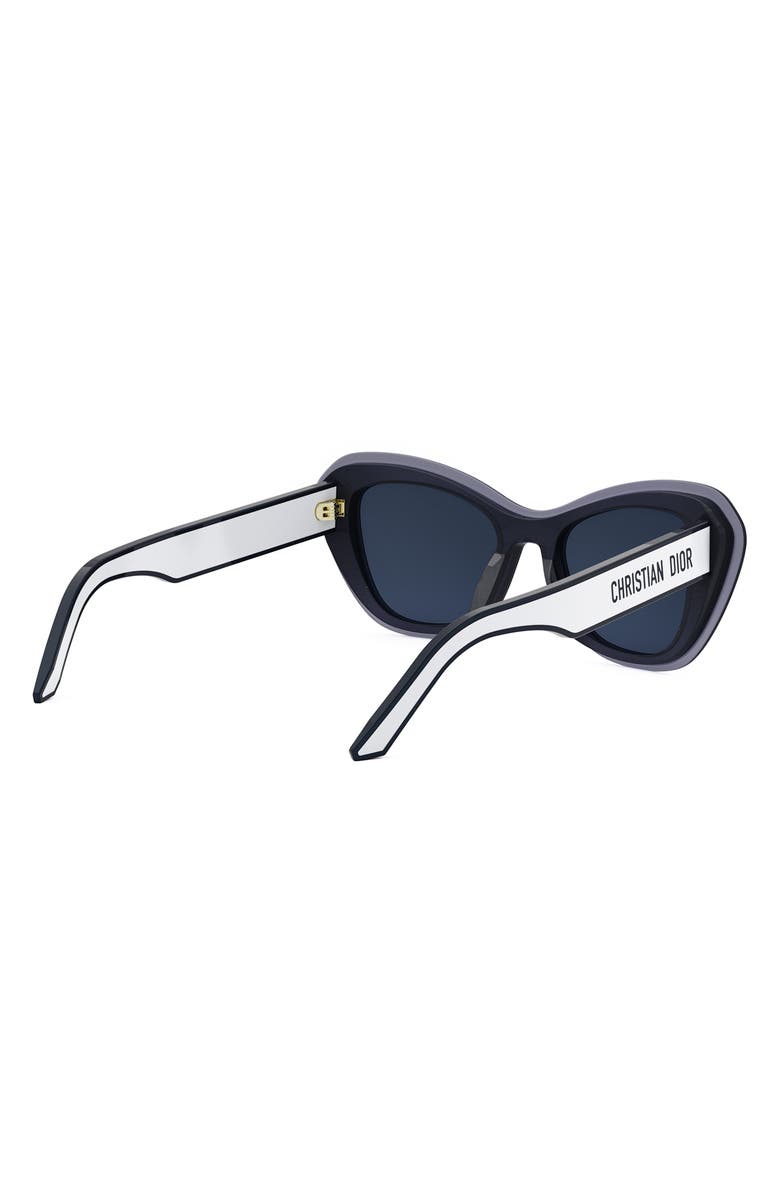 DIOR 'DiorPacific B3U 52mm Butterfly Sunglasses, Alternate, color, Shiny Blue / Blue