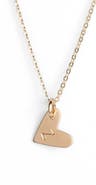 Nashelle 14k-Gold Fill Initial Mini Heart Pendant Necklace