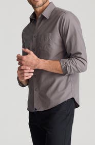 UNTUCKit Sangiovese Solid Grey Wrinkle Free Cotton Button-Up Shirt