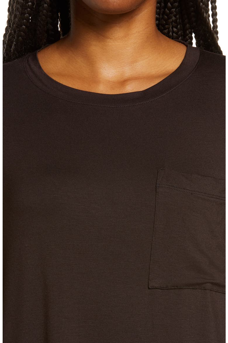 Jersey Sleep Shirt, Alternate, color, BLACK