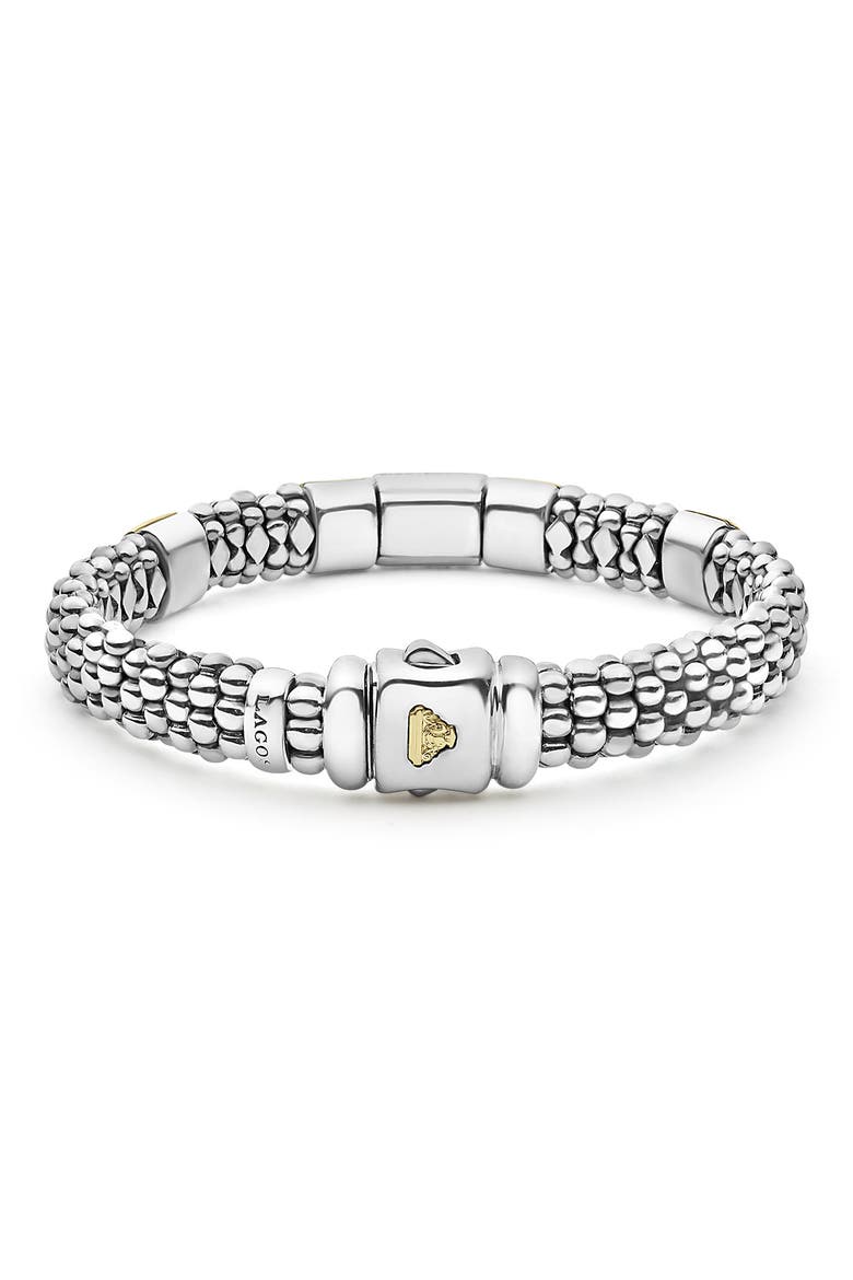 Caviar Pavé Diamond Bracelet, Alternate, color, SILVER GOLD DIAMOND