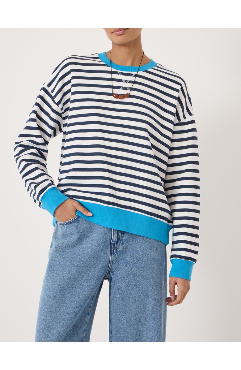 Hush Luca Stripe Heavyweight Sweatshirt, Alternate, color, Navy