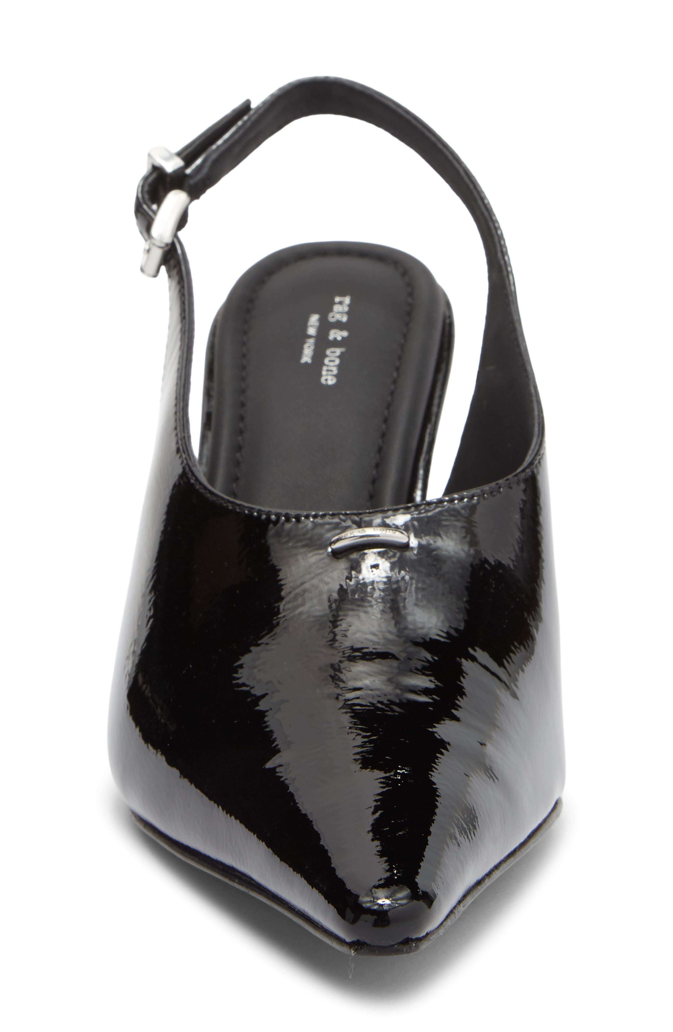rag & bone Mercer Pointed Toe Slingback Pump, Alternate, color, Black