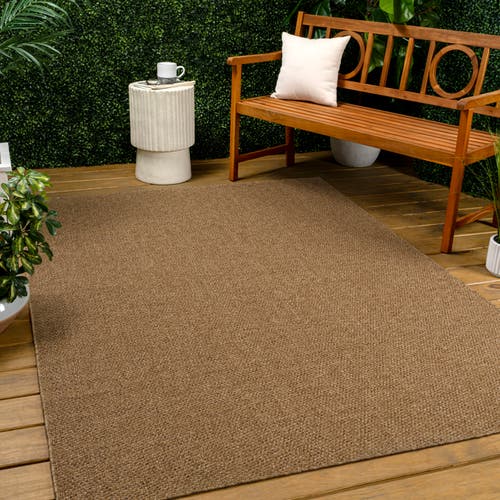 Jonathan Y Solana Easy Jute Rustic Solid Indoor/outdoor Area Rug In Brown