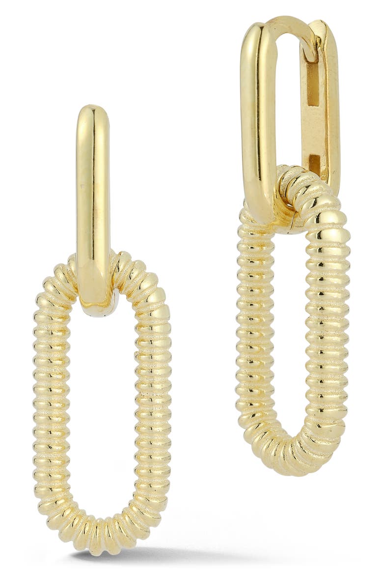 Link Drop Earrings, Main, color, GOLD