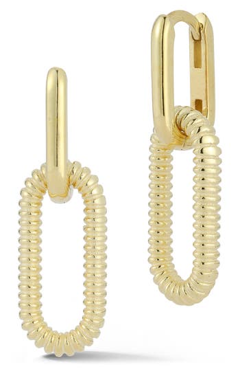 Chloe & Madison Chloe And Madison Link Drop Earrings In Gold