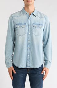 Lucky Brand Sawtooth Western Denim Shirt
