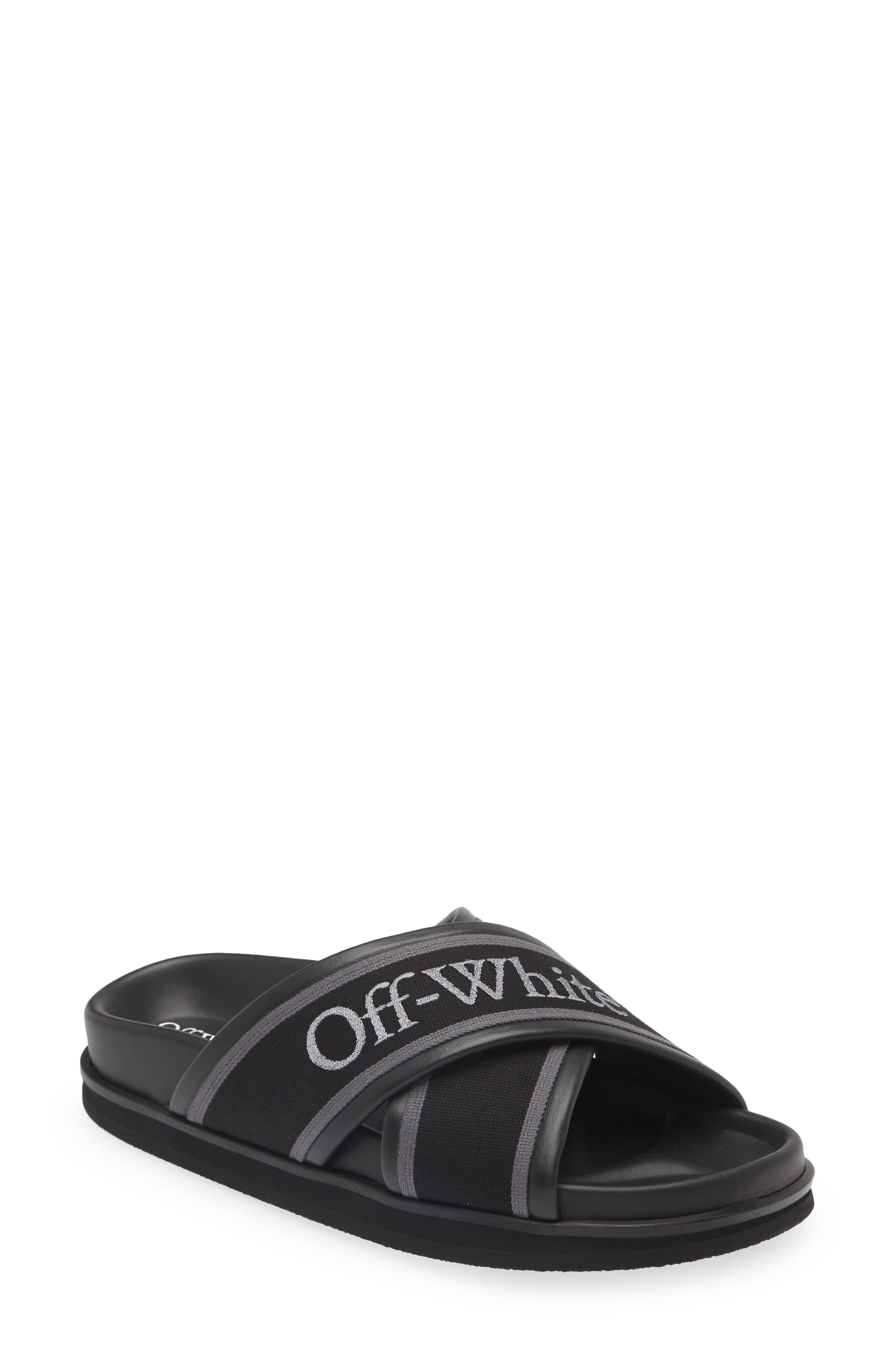 Off-White Cloud Crisscross Slide Sandal, Main, color, 