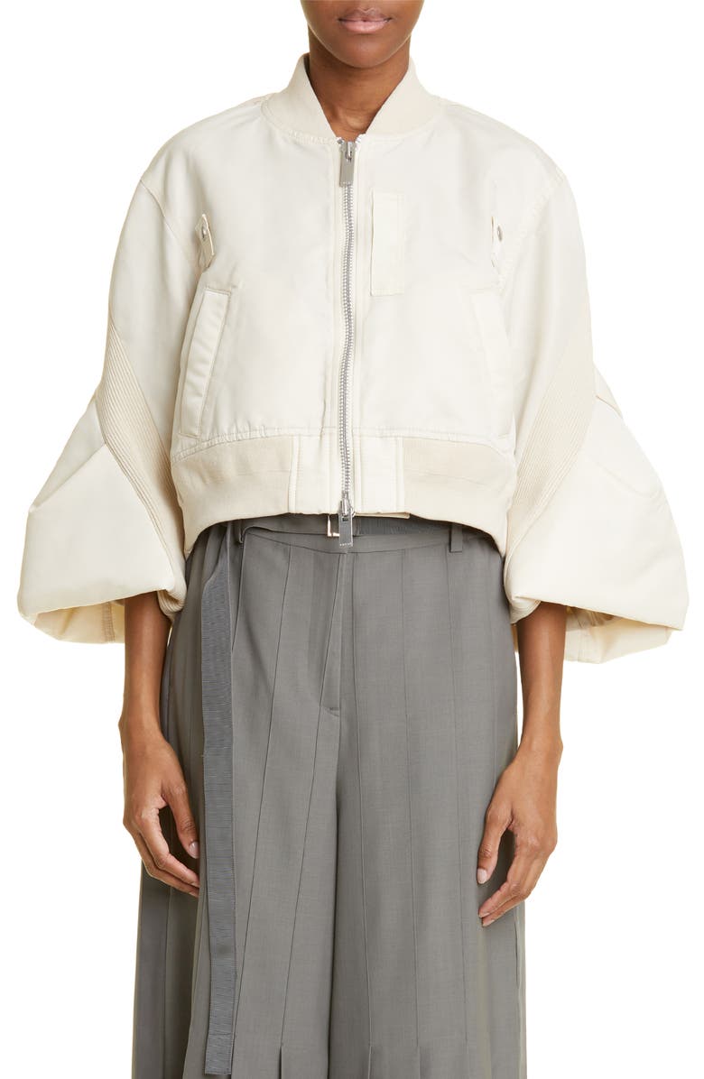 Sacai MA-1 Nylon Bomber Jacket, Main, color,