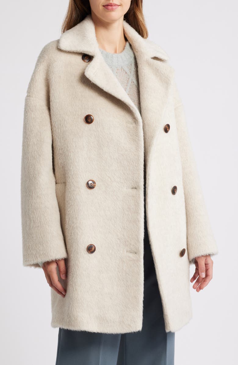 Fleurette Tedi Double Breasted Wool 
Alpaca Coat, Alternate, color, 