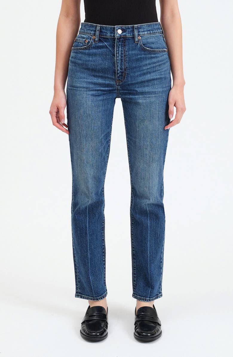 DAZE Smarty Pants High Waist Ankle Slim Straight Leg Jeans, Main, color, 