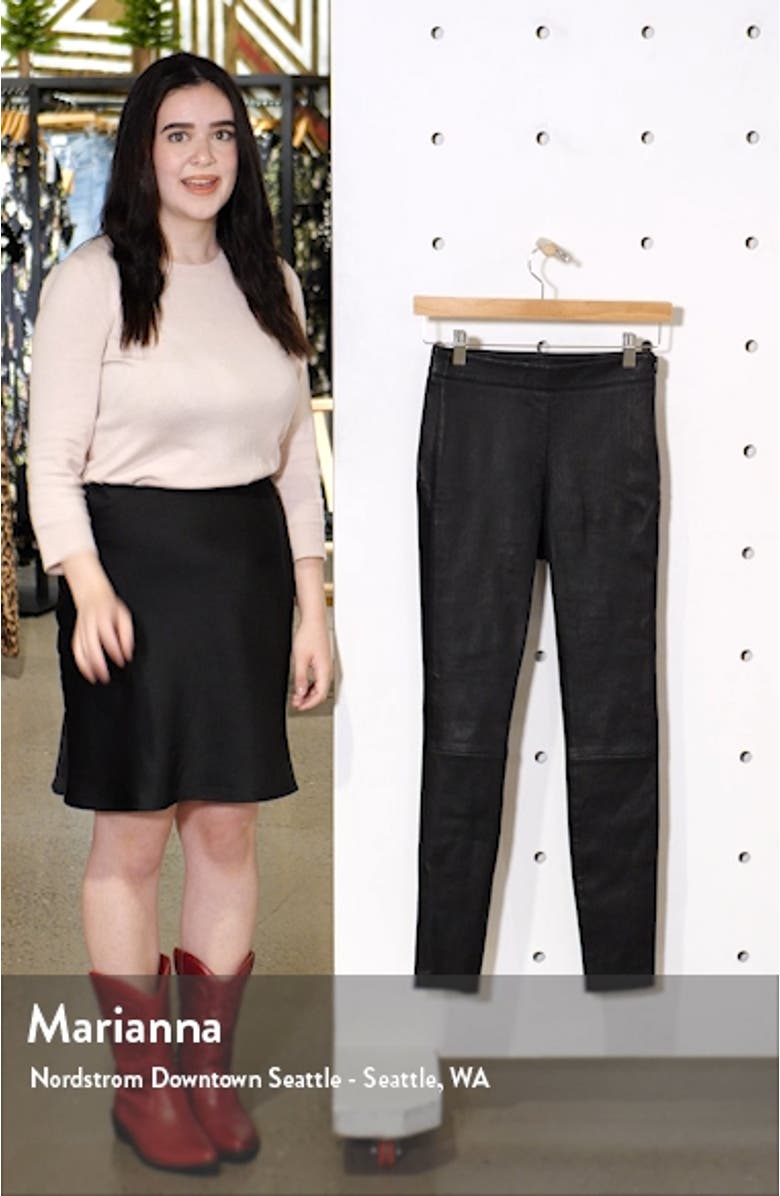 Valerie Mix Media Leather Leggings, sales video thumbnail