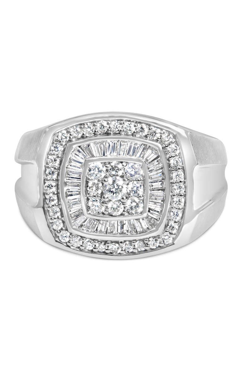 Haus of Brilliance 14K White Gold Men's Diamond Band Ring, Main, color, White