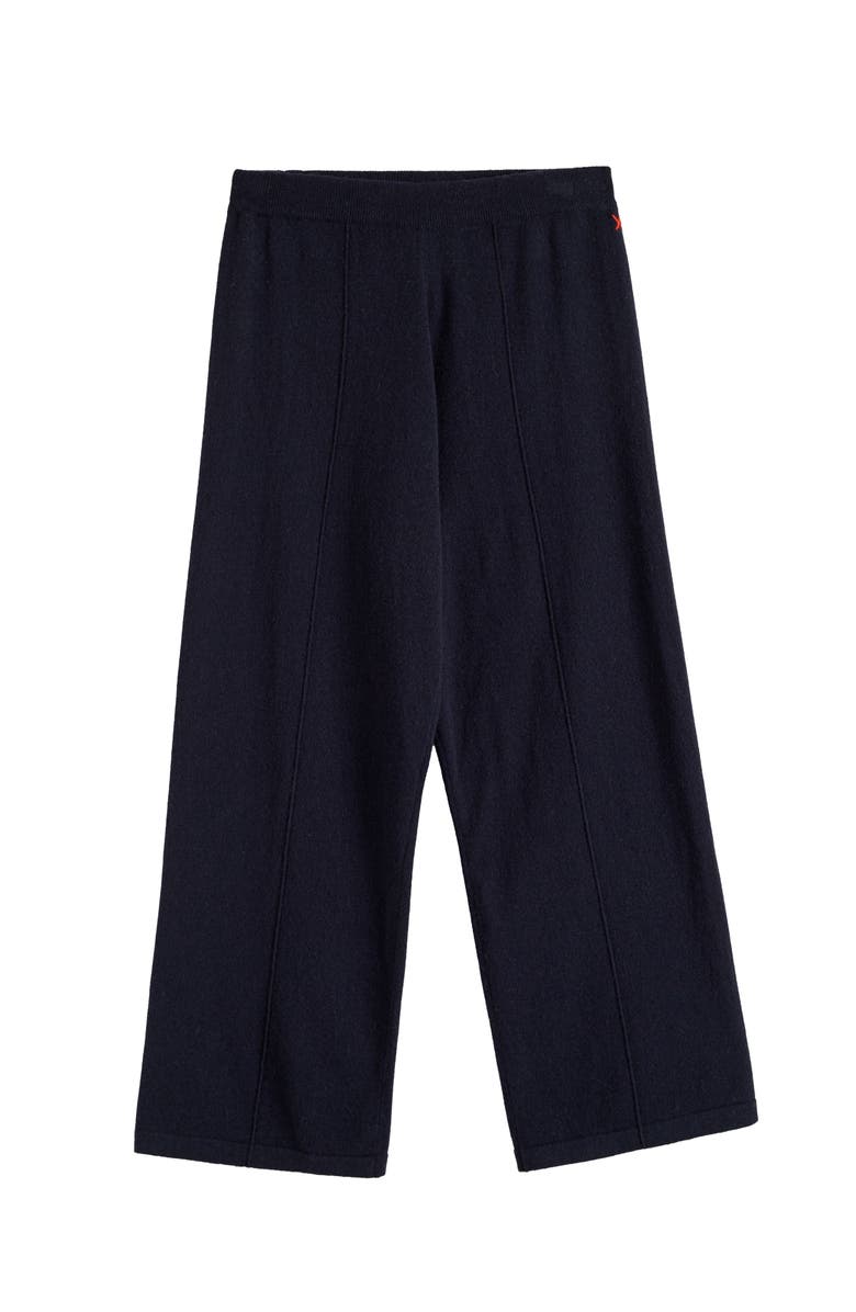 Chinti & Parker Wool-Cashmere Cropped Wide-Leg Pants, Alternate, color, Navy