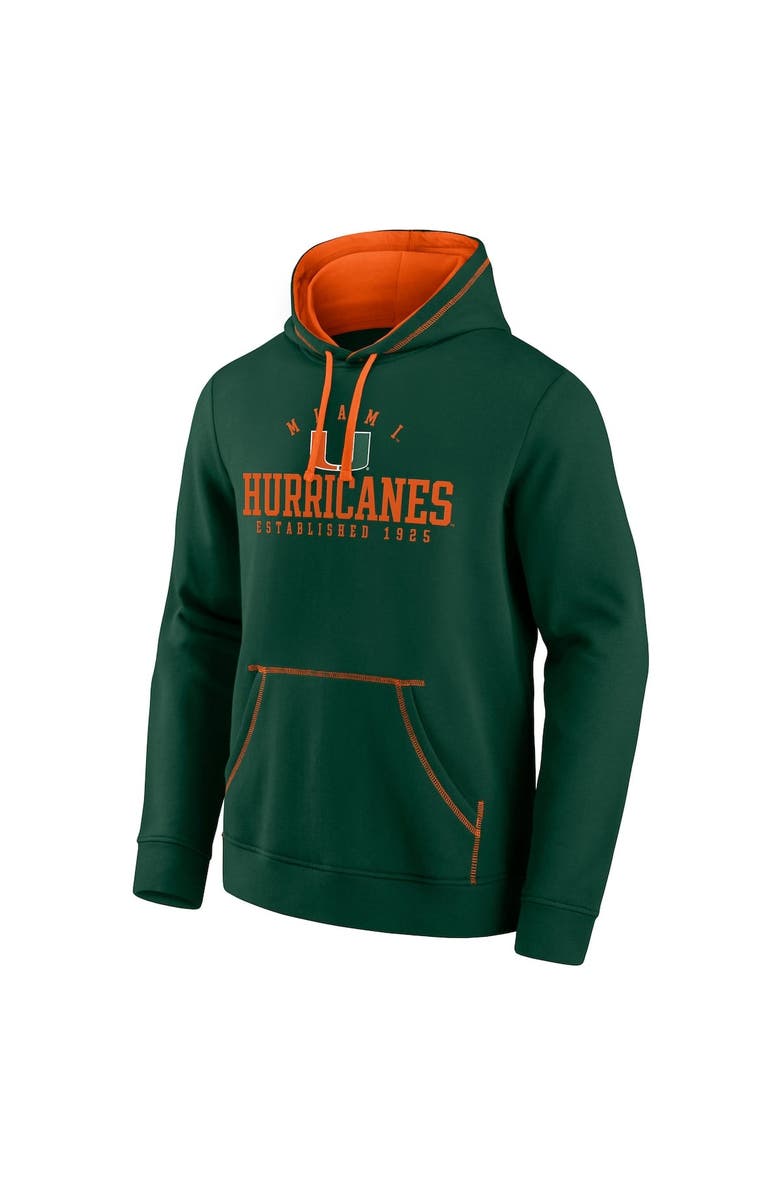 FANATICS Men's Fanatics Green Miami Hurricanes Toppler Fleece Pullover Hoodie, Alternate, color, Green