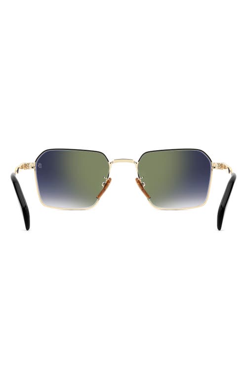 David Beckham Eyewear Db 1245/s 53mm Rectangular Sunglasses In Gold