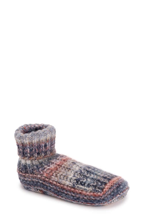 Muk Luks Spacedye Cuff Bootie In Blue
