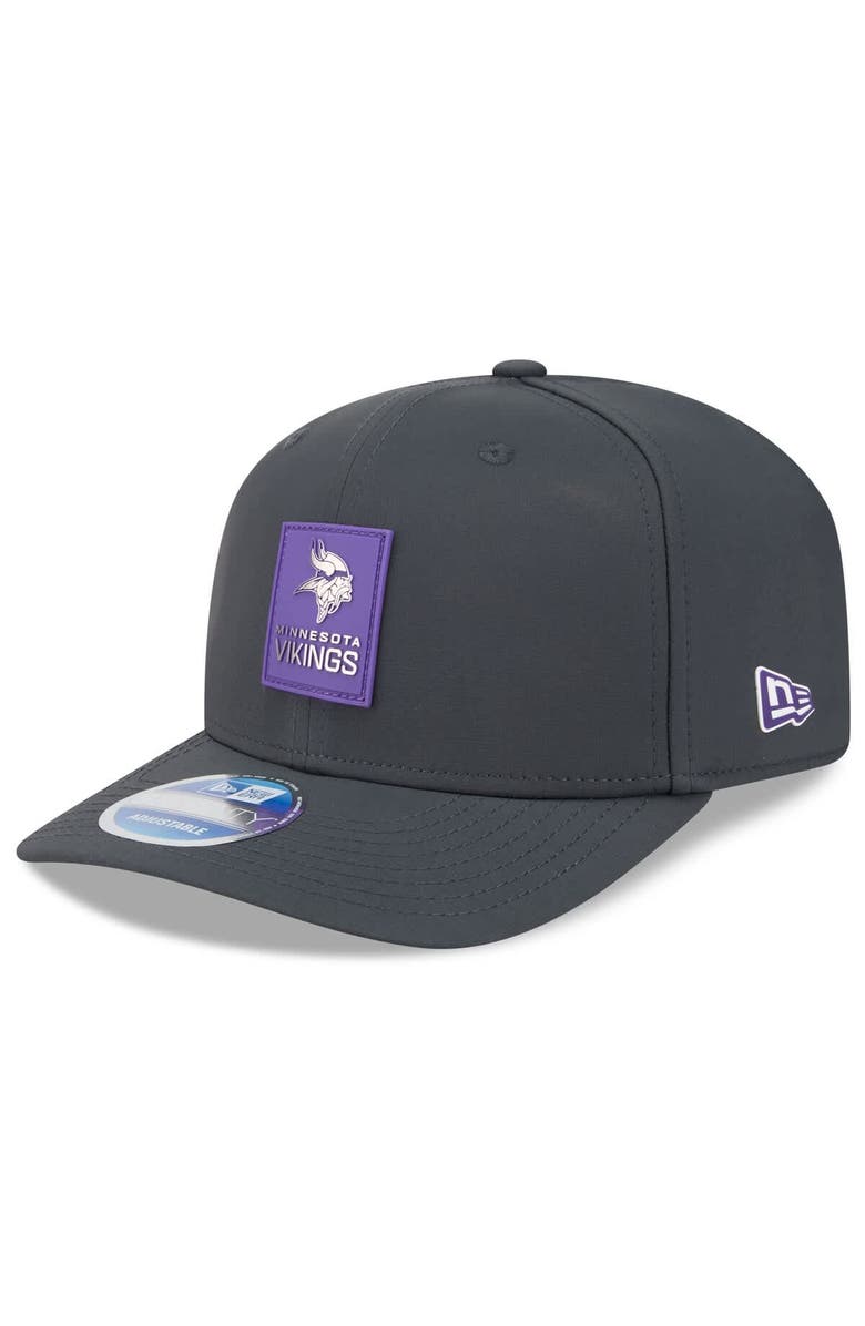 New Era Men's New Era Charcoal Minnesota Vikings 2025 Sideline Cold Weather 9SEVENTY Adjustable Hat, Main, color, 