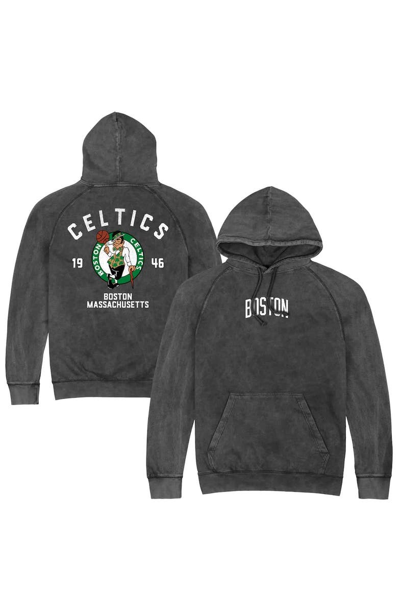 Stadium Essentials Men's Stadium Essentials Charcoal Boston Celtics Vintage Raglan Pullover Hoodie, Alternate, color, Charcoal