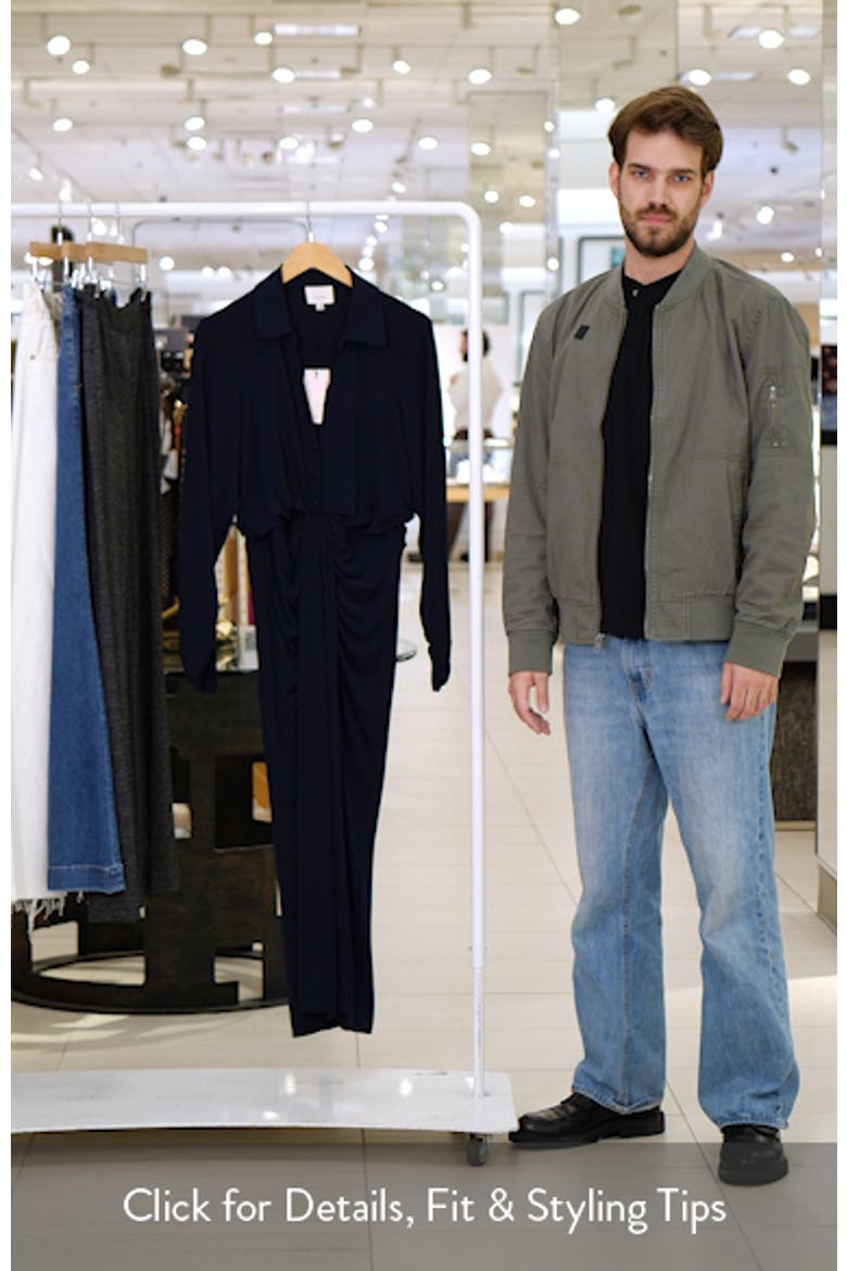 Seferina Ruched Detail Long Sleeve Shirtdress video