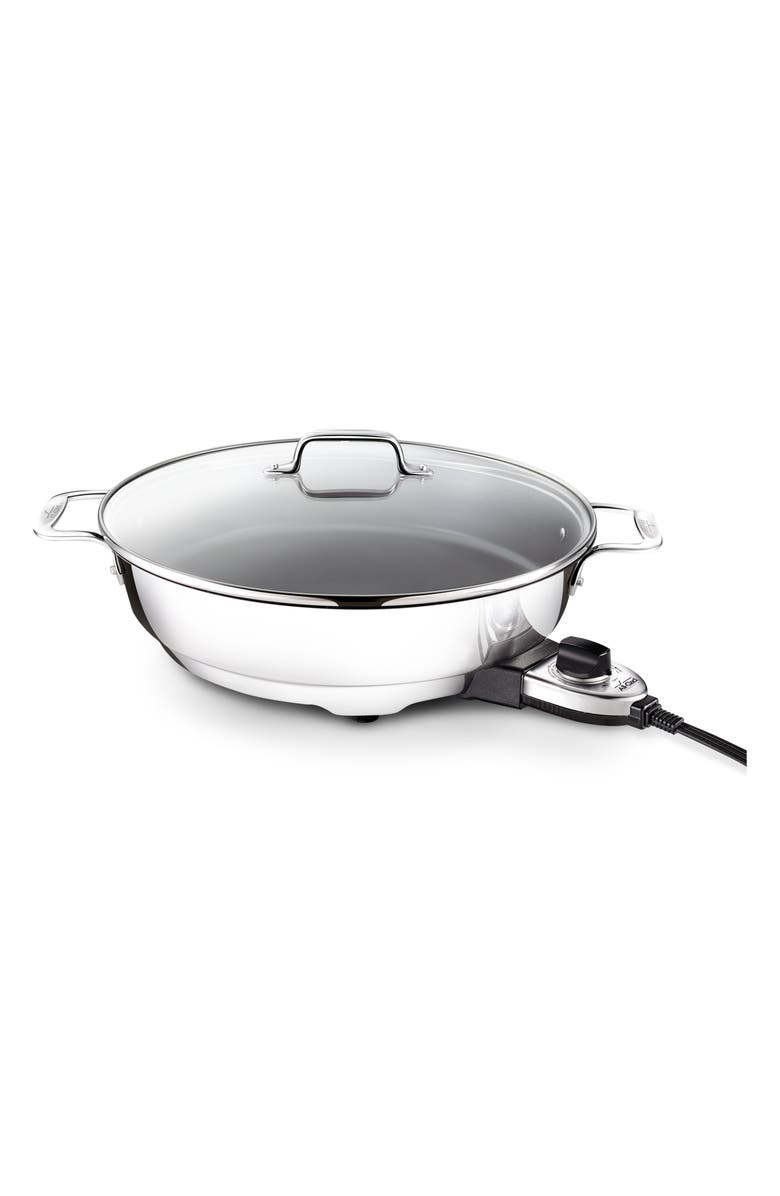 All-Clad 7-Quart Electric Nonstick Skillet, Main, color, Silver