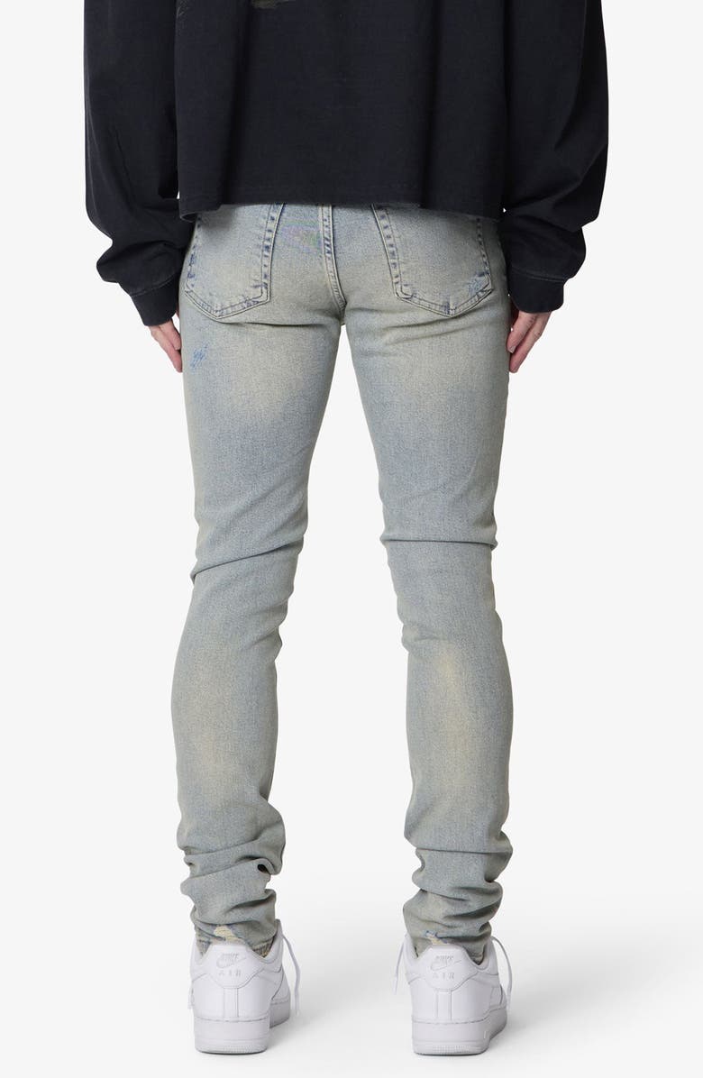mnml Shredded Skinny Denim Jeans, Alternate, color,