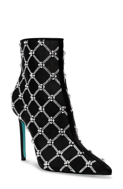 Betsey Johnson Lark Crystal Embellished Bootie in Black 