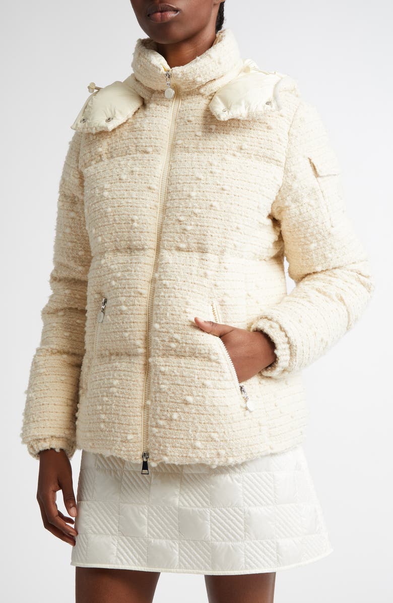 Moncler Fourmines Tweed Down Jacket, Main, color, 