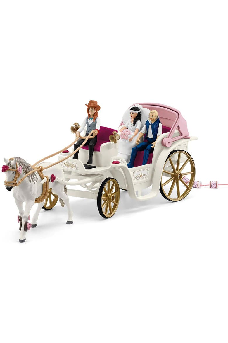 Horse Club Wedding Carriage Horse Figurine, Alternate, color, Multicolored