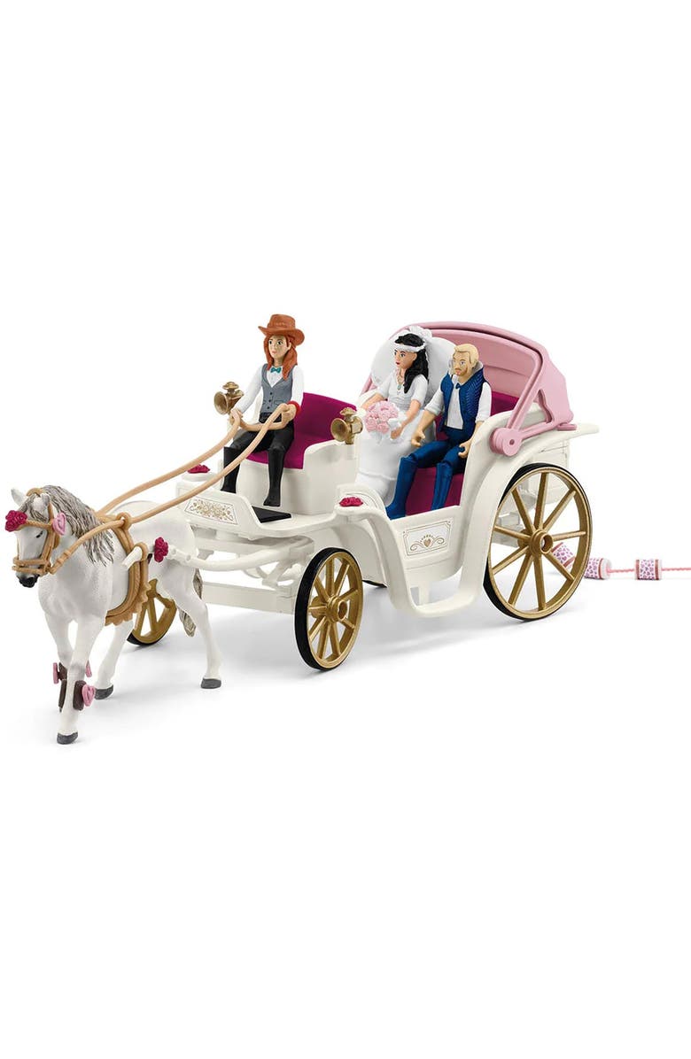 Schleich Horse Club Wedding Carriage Horse Figurine, Alternate, color, Multicolored