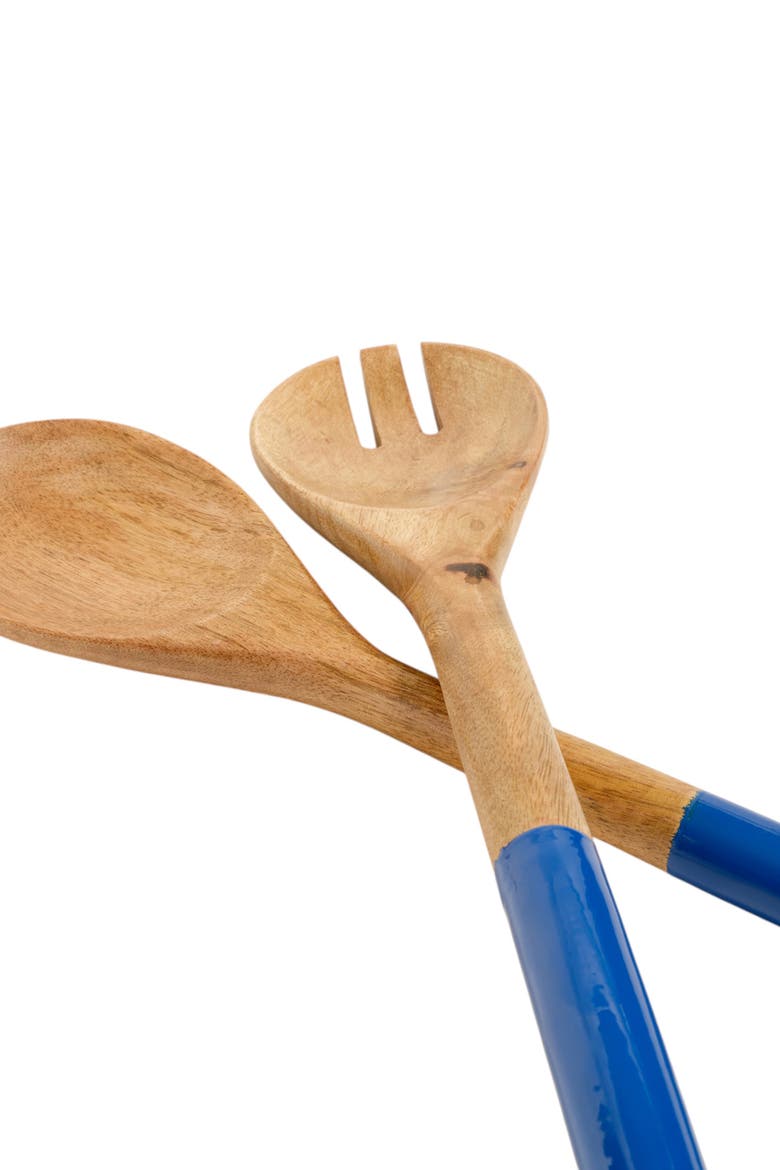 Lakri Mango Tree  Salad Serving Spoon Set of 2, Alternate, color, Brown