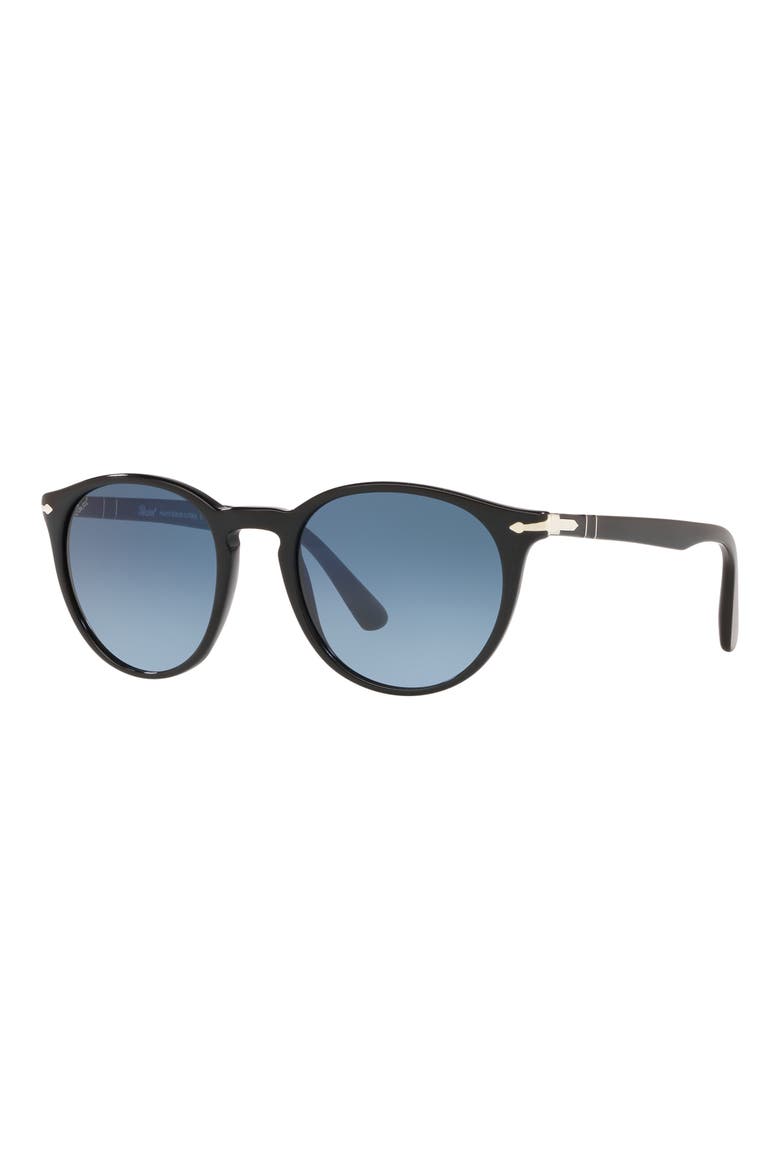 Phantos 52mm Gradient Round Sunglasses, Alternate, color, BLACK