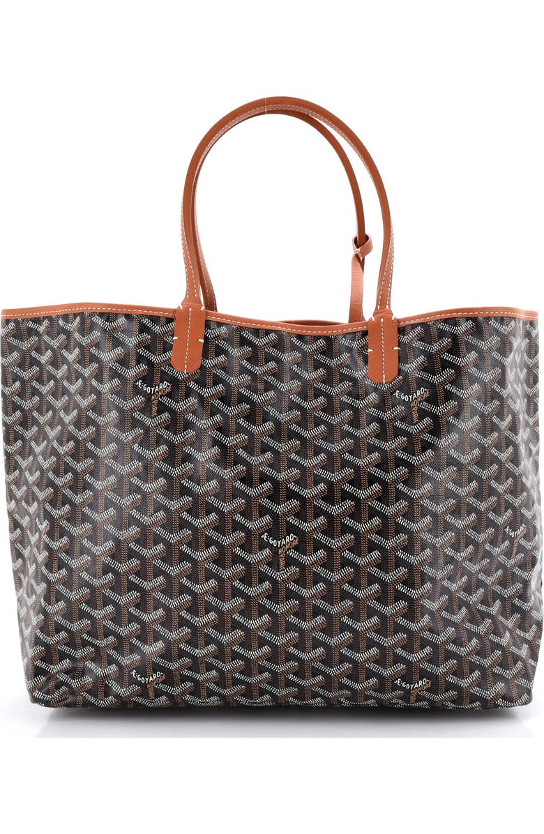 Pre-Owned Goyard Saint Louis Tote Coated Canvas PM, Main, color, Brown
