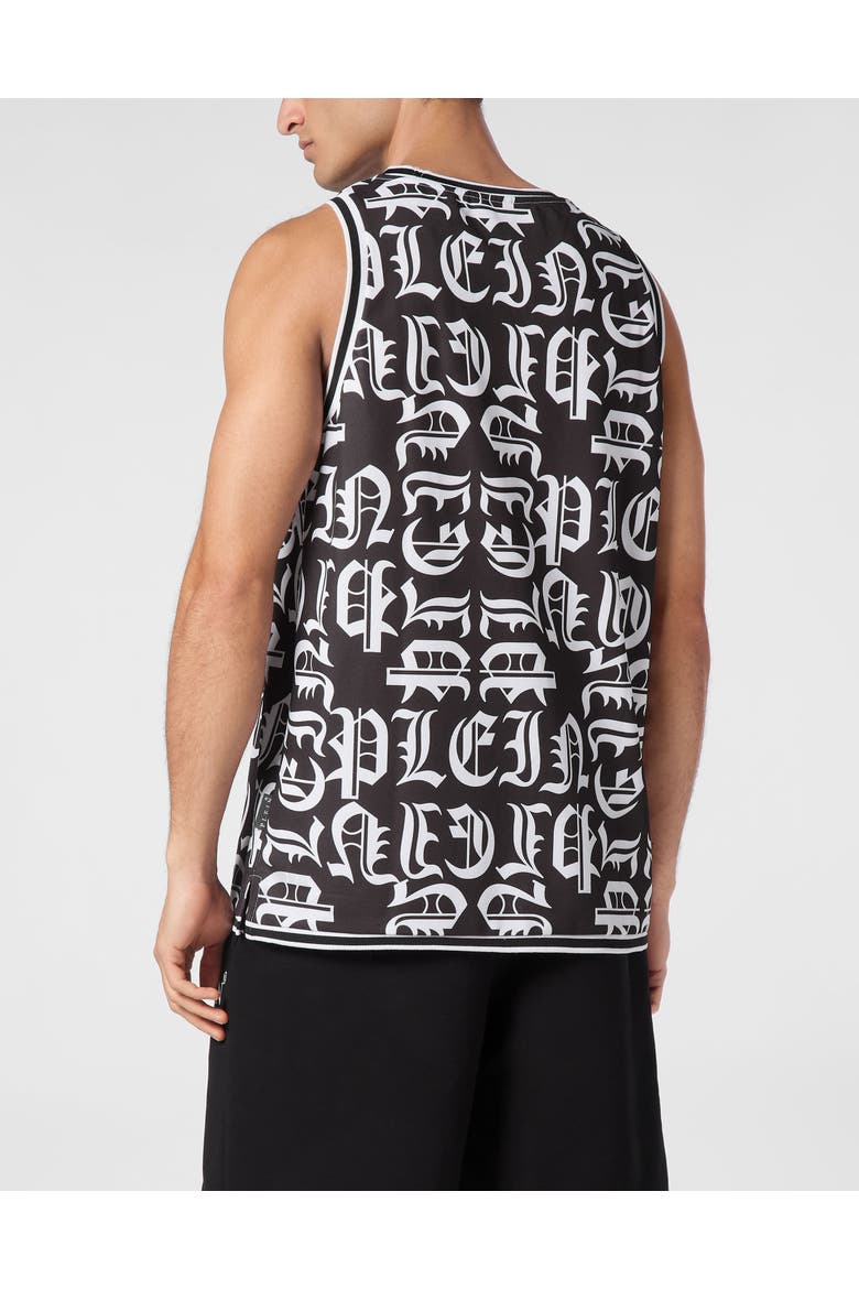 Basket Tank Top Gothic Plein Men, Alternate, color, black