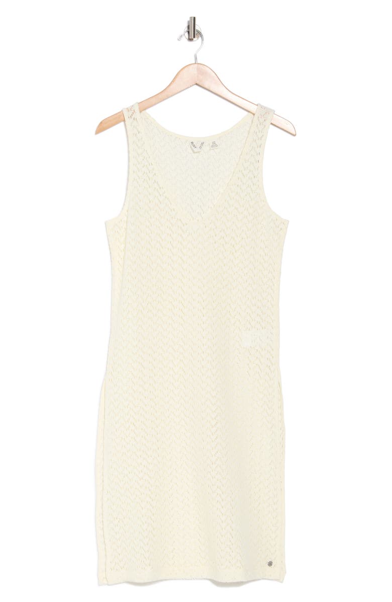 Roxy Playa Mood Openwork Cover-Up Dress, Alternate, color, 