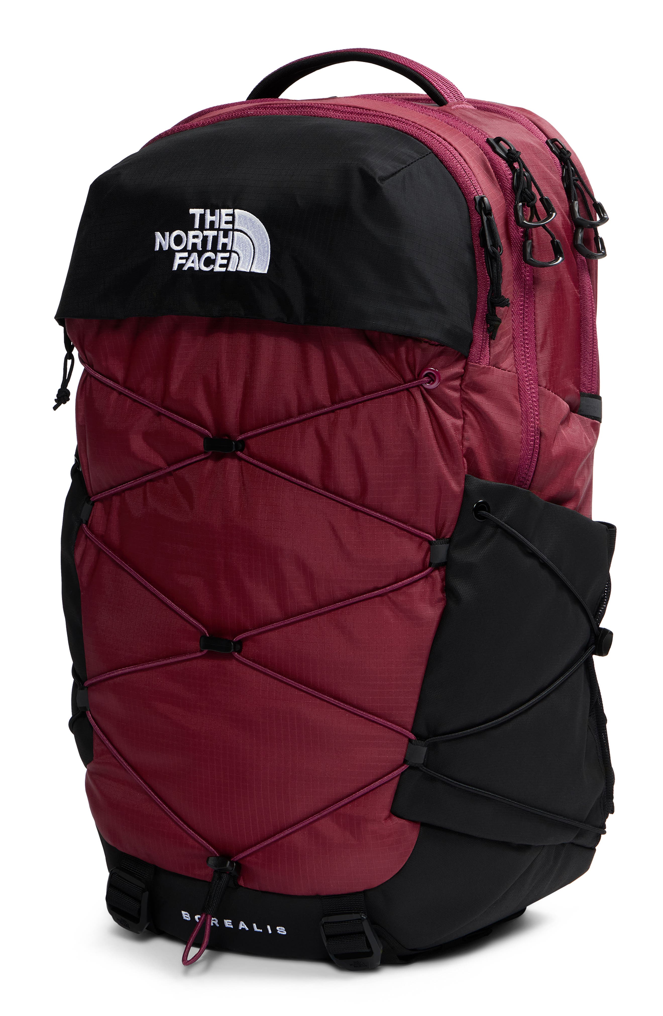 Kids' Borealis Backpack, Alternate, color, BURGUNDY CRUSH/ TNF BLACK