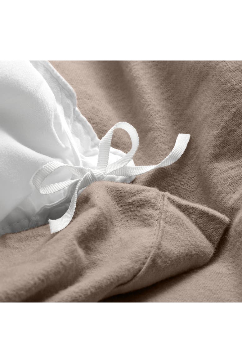 100% Cotton Flannel Duvet Cover & Sham Set, Alternate, color, Taupe