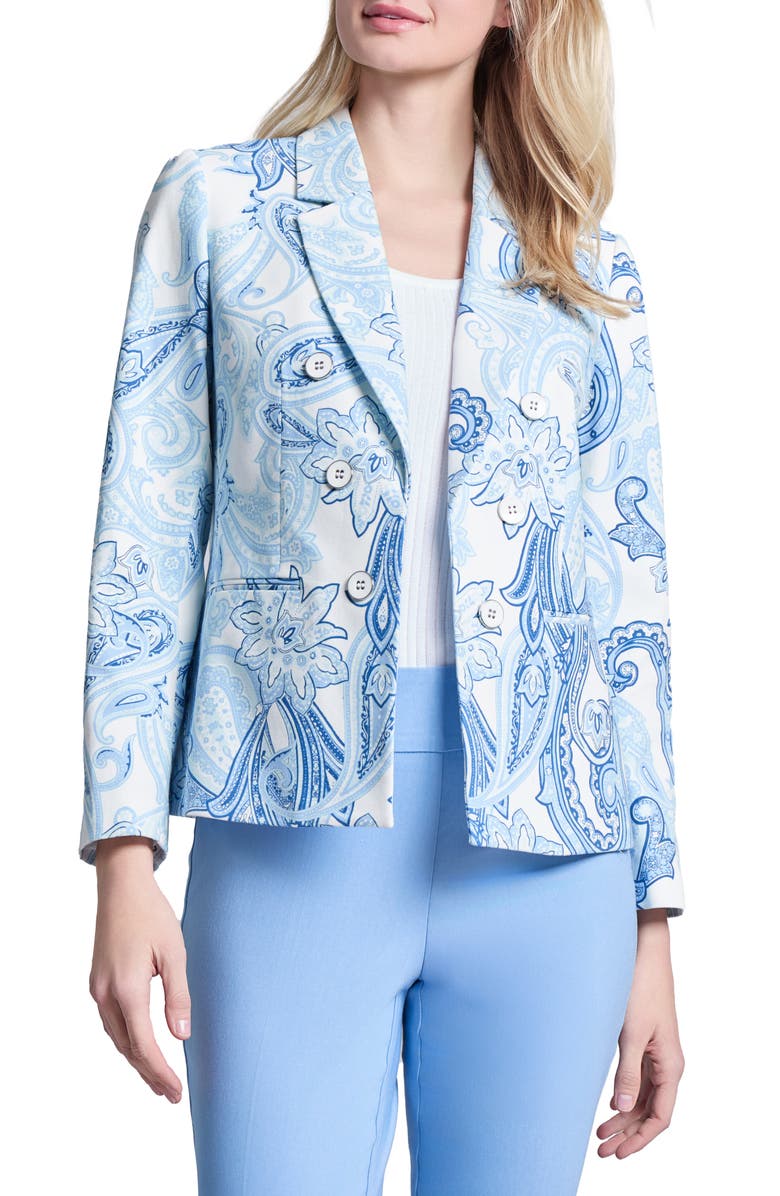 Jones New York Paisley Print Blazer, Main, color, 