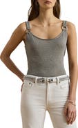 Lauren Ralph Lauren Metallic Blend Knit Tank