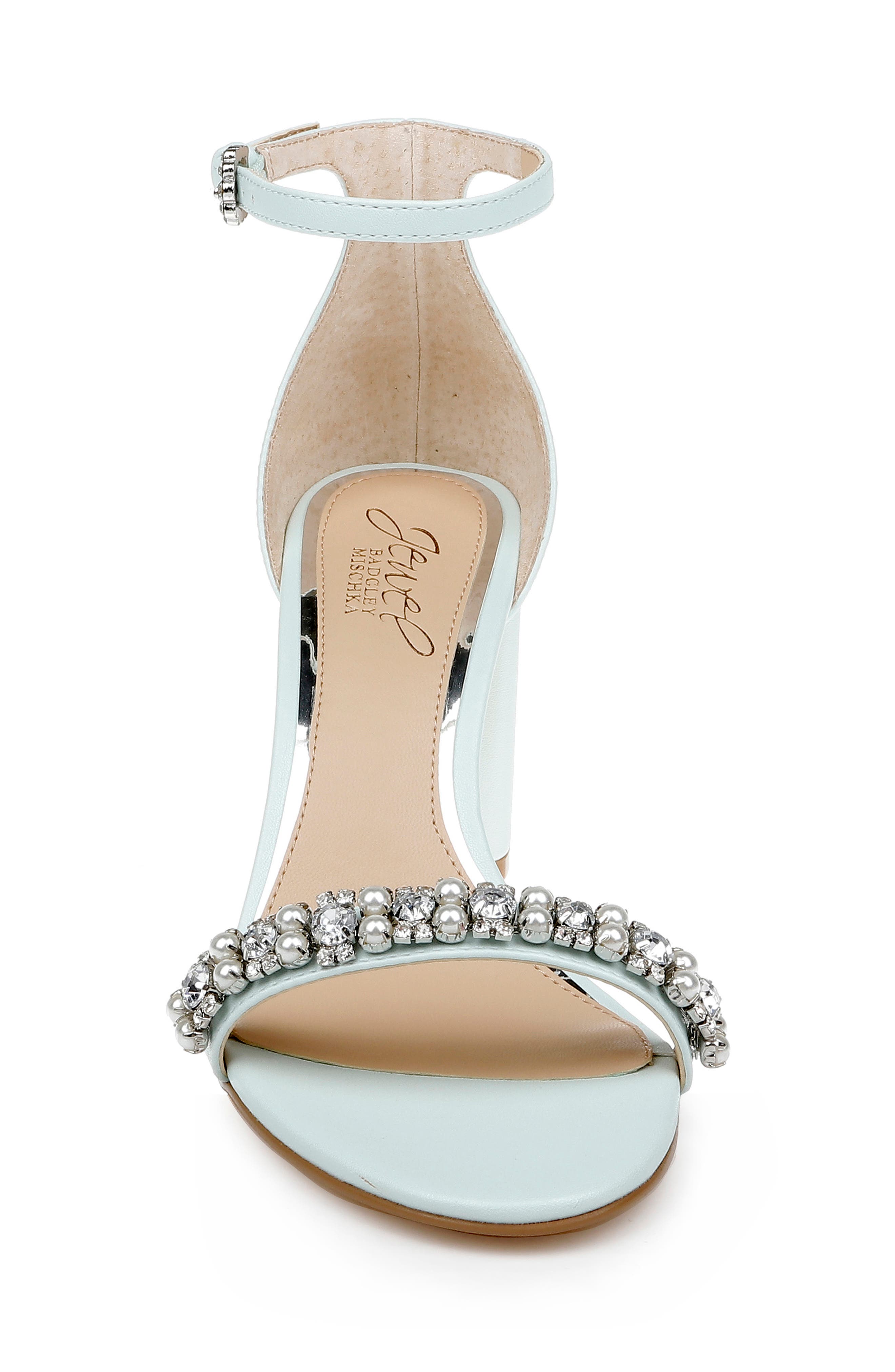 Jewel Badgley Mischka Daylann Ankle Strap Sandal, Alternate, color, Pale Blue