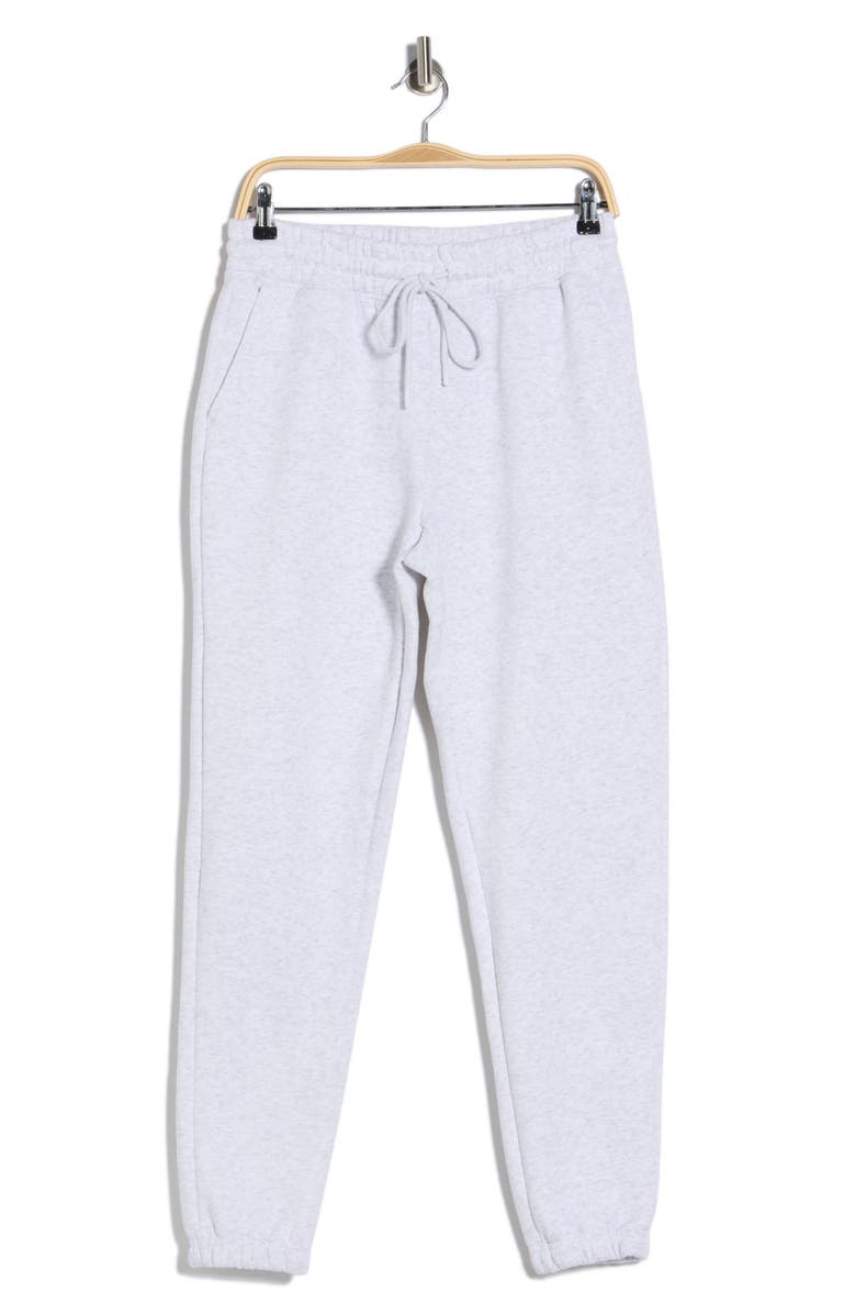 90 DEGREE BY REFLEX Varsity Vault Fleece Shorts, Main, color, Heather Light Grey