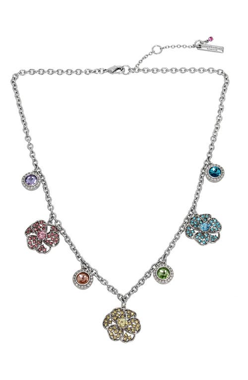 KURT GEIGER KURT GEIGER LONDON FLOWER STONE CHARM NECKLACE