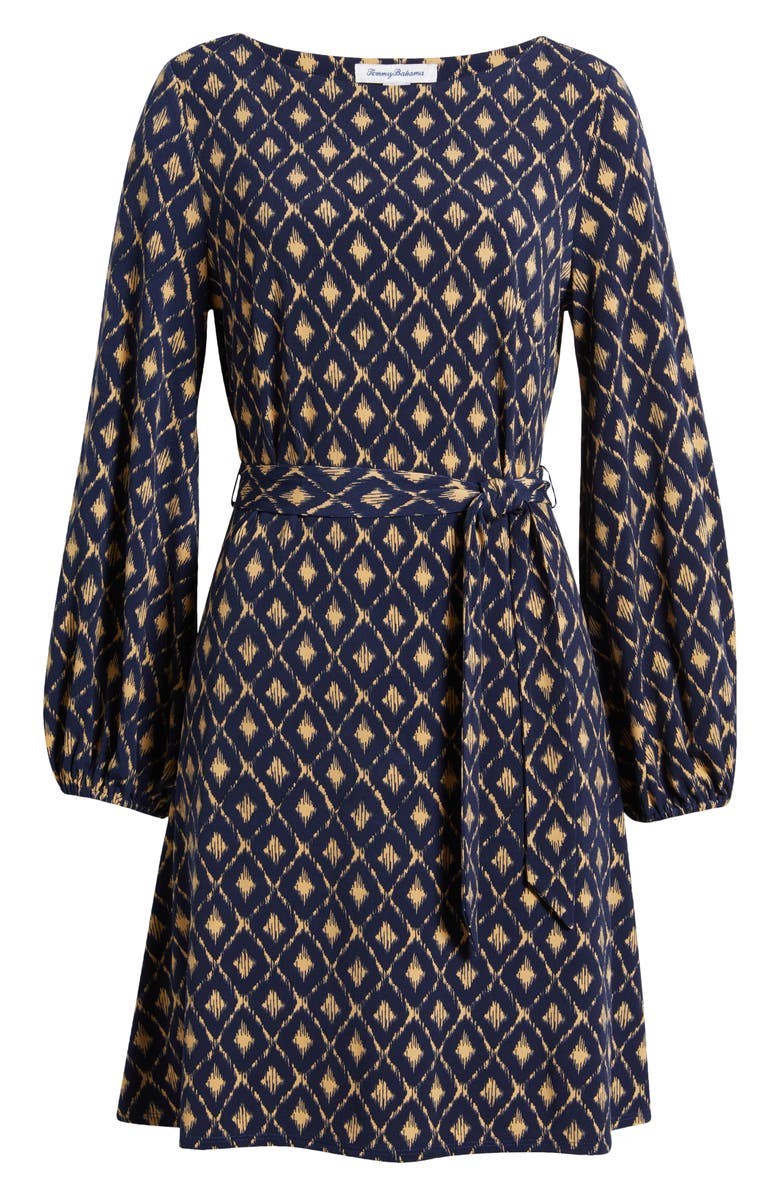 Tommy Bahama Diamond Cay Tie Belt Long Sleeve Stretch Minidress, Alternate, color,