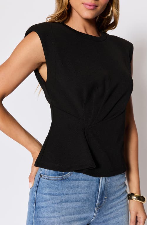 Vici Collection Cory Twist Front Rib Top In Black