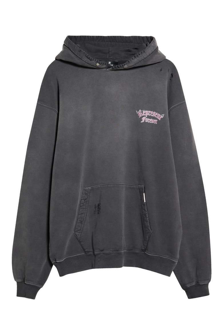 Duality Graphic Hoodie, Main, color, WASHED BLACK