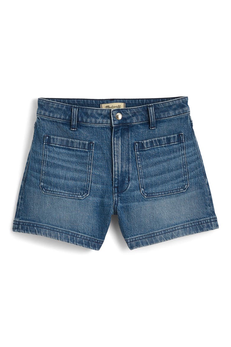 Emmett Patch Pocket Denim Shorts, Alternate, color, MERIWETHER WASH