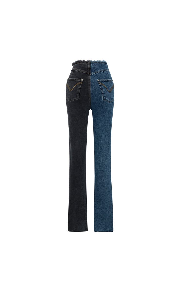 PCFG Two Color Block Denim Pant, Alternate, color, Blue