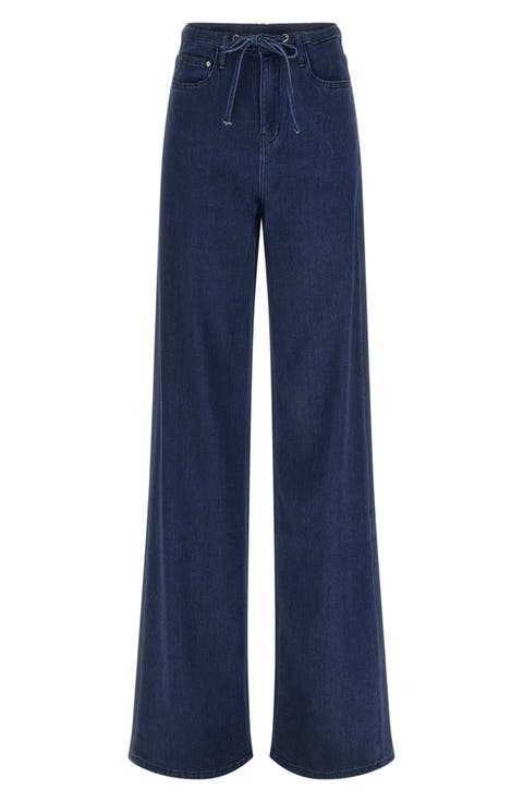 Blossom Drawstring Wide Leg Jeans
