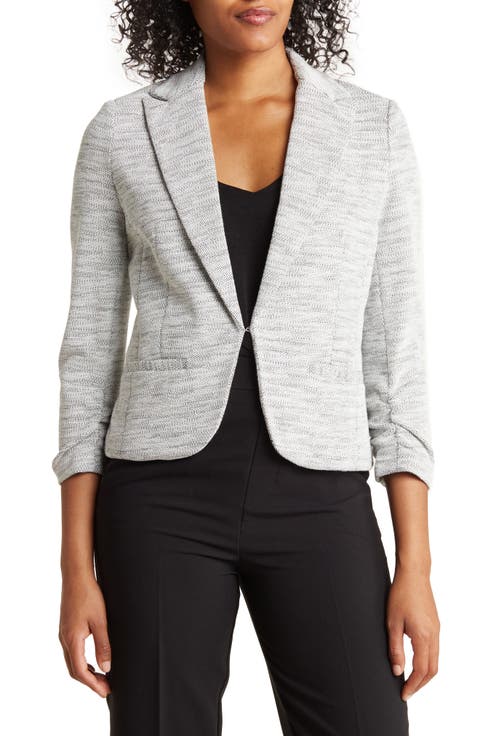 3/4 Ruched Sleeve Blazer