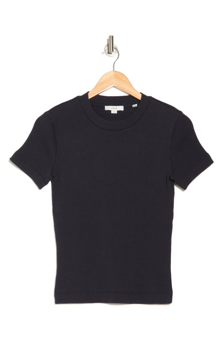 Vince Fitted Rib T-Shirt, Alternate, color, Coastal